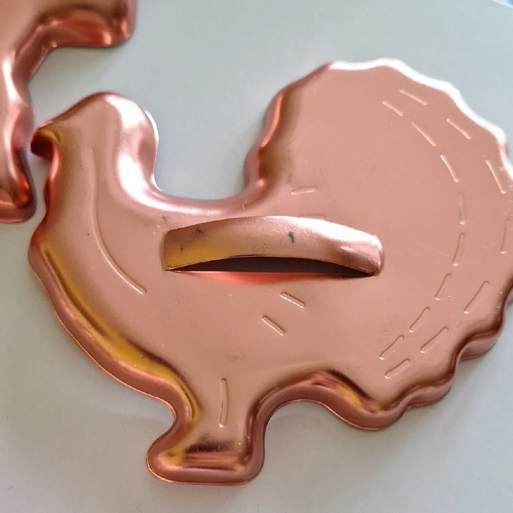 Unique Vintage Copper Cookie Cutters Set